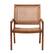 Front. Walker Edison - Boho Solid Wood Outdoor Accent Chair - Dark Brown.