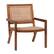 Left. Walker Edison - Boho Solid Wood Outdoor Accent Chair - Dark Brown.