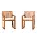Front. Walker Edison - Modern Solid Wood 2-Piece Slatted Outdoor Dining Chair Set - Brown.