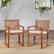 Alt View 11. Walker Edison - Modern Solid Wood 2-Piece Slatted Outdoor Dining Chair Set - Brown.