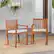 Alt View 12. Walker Edison - Modern Solid Wood 2-Piece Slatted Outdoor Dining Chair Set - Brown.