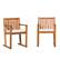 Left. Walker Edison - Modern Solid Wood 2-Piece Slatted Outdoor Dining Chair Set - Brown.
