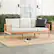Alt View 12. Walker Edison - Modern Solid Wood Spindle-Style Outdoor Triple Loveseat - Natural.