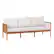 Left. Walker Edison - Modern Solid Wood Spindle-Style Outdoor Triple Loveseat - Natural.