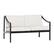 Left. Walker Edison - Modern Solid Wood Outdoor Loveseat - Black Wash.