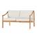 Angle. Walker Edison - Modern Solid Wood Outdoor Loveseat - Natural.