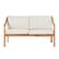 Front. Walker Edison - Modern Solid Wood Outdoor Loveseat - Natural.