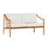 Left. Walker Edison - Modern Solid Wood Outdoor Loveseat - Natural.