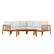 Front. Walker Edison - Modern 4-Piece Outdoor Sectional Chat Set - Brown.