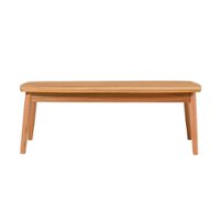 Walker Edison - Modern Solid Wood Spindle-Style Outdoor Coffee Table - Natural - Front_Zoom