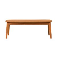 Walker Edison - Modern Solid Wood Spindle-Style Outdoor Coffee Table - Brown - Front_Zoom