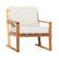 Angle. Walker Edison - Modern Solid Wood Slatted Club Chair - Natural.