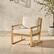 Alt View 37. Walker Edison - Modern Solid Wood Slatted Club Chair - Natural.