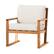 Left. Walker Edison - Modern Solid Wood Slatted Club Chair - Natural.