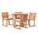 Front. Walker Edison - Modern 5-Piece Acacia Wood Outdoor Dining Set - Natural.