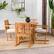 Alt View 12. Walker Edison - Modern 5-Piece Acacia Wood Outdoor Dining Set - Natural.