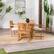 Alt View 38. Walker Edison - Modern 5-Piece Acacia Wood Outdoor Dining Set - Natural.