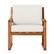 Front. Walker Edison - Modern Solid Wood Slatted Club Chair - Brown.