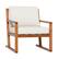 Left. Walker Edison - Modern Solid Wood Slatted Club Chair - Brown.