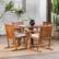 Alt View 12. Walker Edison - Modern 5-Piece Acacia Wood Outdoor Dining Set - Brown.