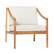 Left. Walker Edison - Modern Solid Wood Outdoor Club Chair - Natural.