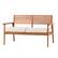 Angle. Walker Edison - Modern Acacia Wood Outdoor Loveseat - Brown.