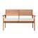 Front. Walker Edison - Modern Acacia Wood Outdoor Loveseat - Brown.