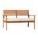 Left. Walker Edison - Modern Acacia Wood Outdoor Loveseat - Brown.