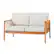 Angle. Walker Edison - Modern Solid Wood Spindle-Style Outdoor Loveseat - Natural.
