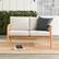 Alt View 11. Walker Edison - Modern Solid Wood Spindle-Style Outdoor Loveseat - Natural.