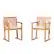 Front. Walker Edison - Modern Solid Wood 2-Piece Slatted Outdoor Dining Chair Set - Natural.
