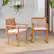 Alt View 12. Walker Edison - Modern Solid Wood 2-Piece Slatted Outdoor Dining Chair Set - Natural.