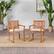 Alt View 37. Walker Edison - Modern Solid Wood 2-Piece Slatted Outdoor Dining Chair Set - Natural.