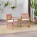 Alt View 38. Walker Edison - Modern Solid Wood 2-Piece Slatted Outdoor Dining Chair Set - Natural.