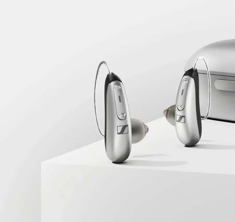 Alt View 16. Sennheiser - All-Day Clear - OTC Self-Fitting Hearing Aid for Mild to Moderate Hearing Loss – All-Day Wear & Bluetooth - Gray.