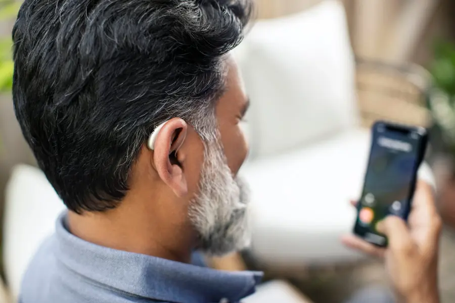 Alt View 36. Sennheiser - All-Day Clear - OTC Self-Fitting Hearing Aid for Mild to Moderate Hearing Loss – All-Day Wear & Bluetooth - Gray.