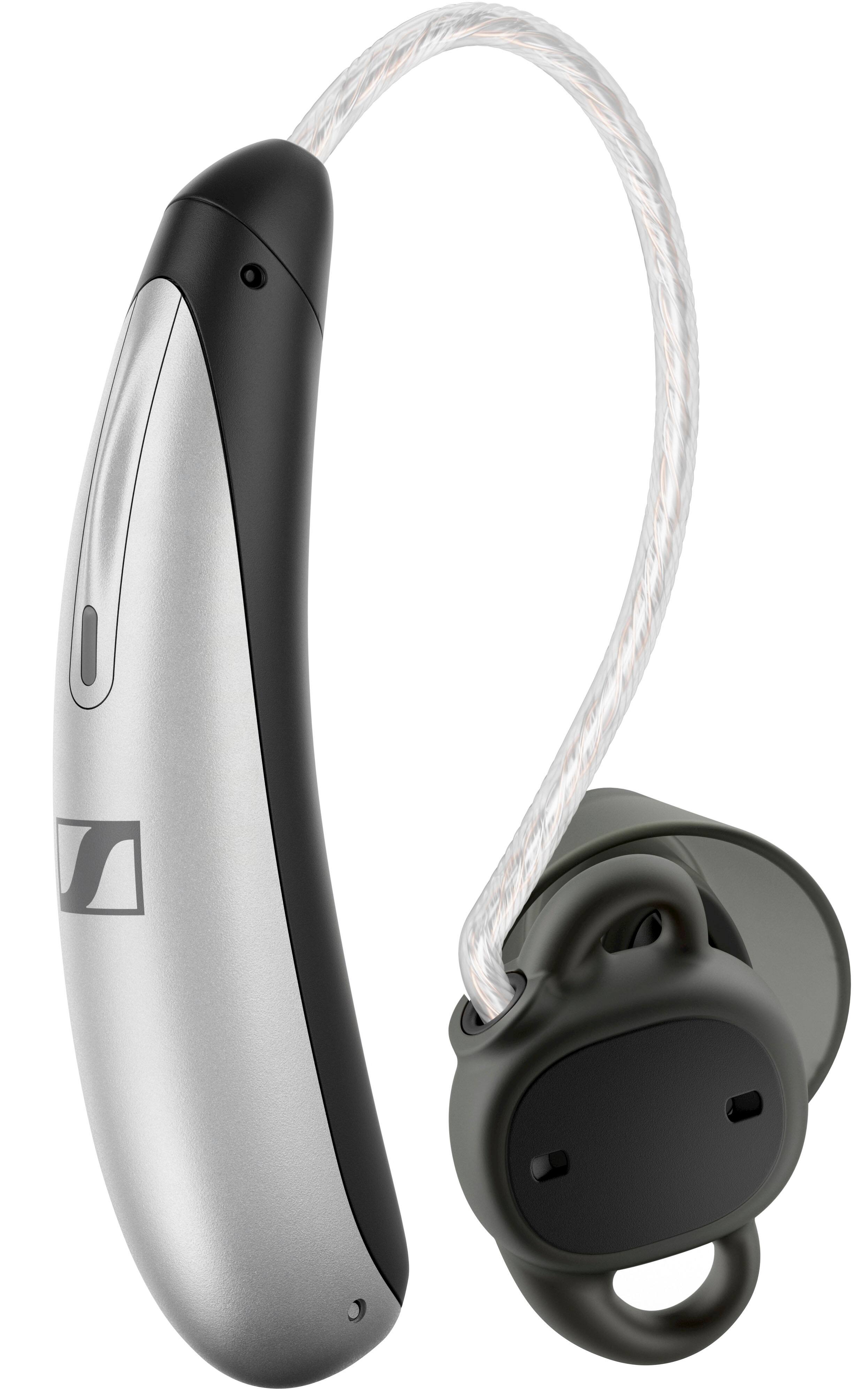 Alt View 17. Sennheiser - All-Day Clear Slim - OTC Self-Fitting Hearing Aid for Mild to Moderate Hearing Loss – All-Day Wear & Bluetooth - Gray.