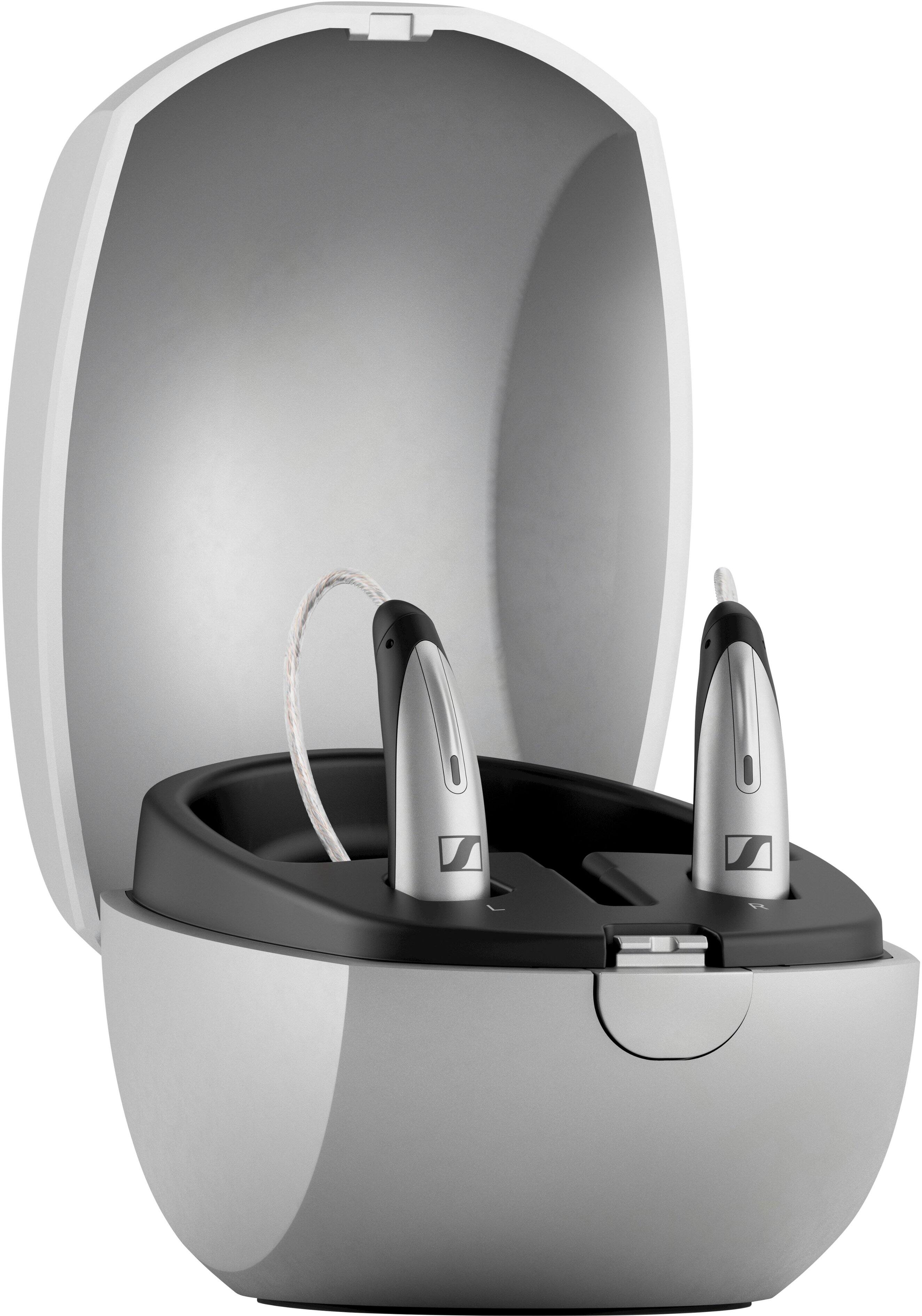 Alt View 18. Sennheiser - All-Day Clear Slim - OTC Self-Fitting Hearing Aid for Mild to Moderate Hearing Loss – All-Day Wear & Bluetooth - Gray.