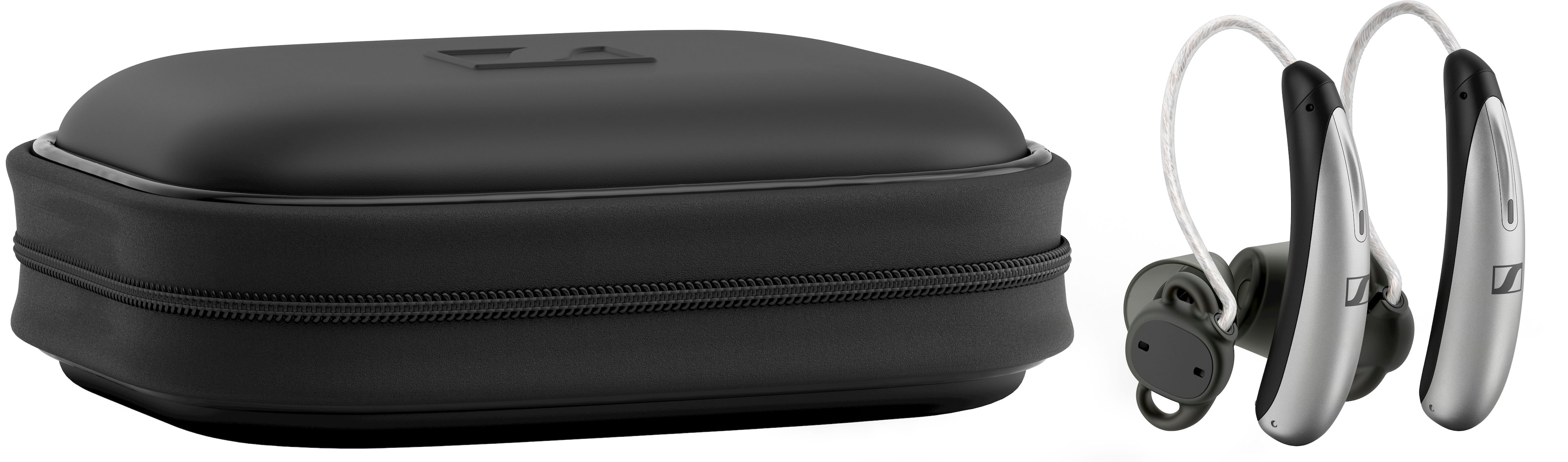 Alt View 20. Sennheiser - All-Day Clear Slim - OTC Self-Fitting Hearing Aid for Mild to Moderate Hearing Loss – All-Day Wear & Bluetooth - Gray.