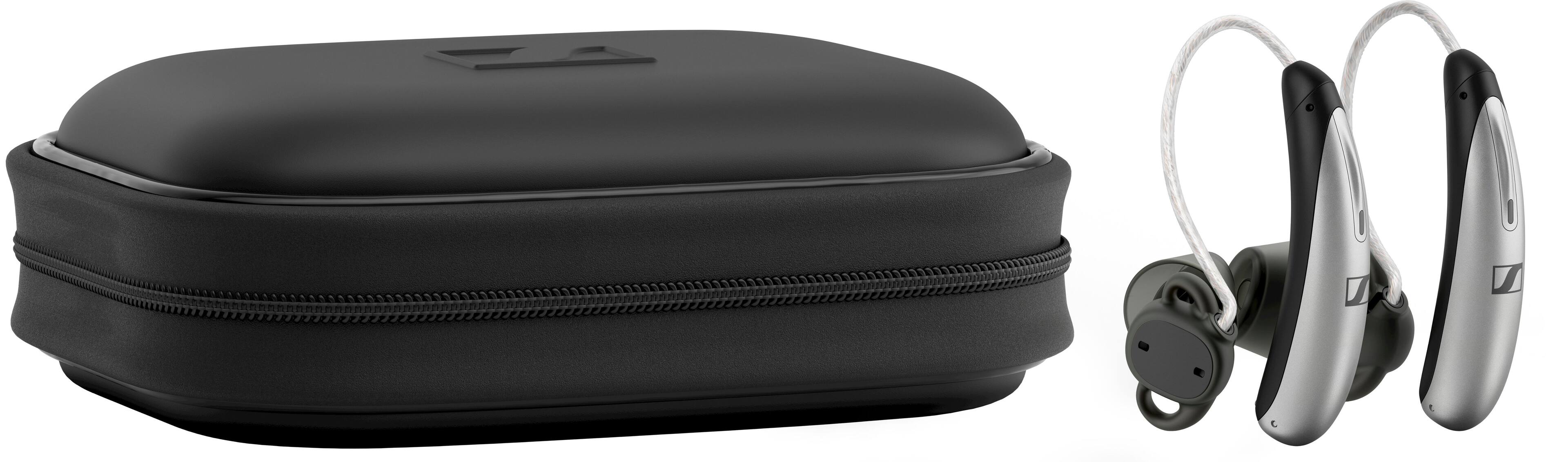 Alt View 20. Sennheiser - All-Day Clear Slim - OTC Self-Fitting Hearing Aid for Mild to Moderate Hearing Loss – All-Day Wear & Bluetooth - Gray.