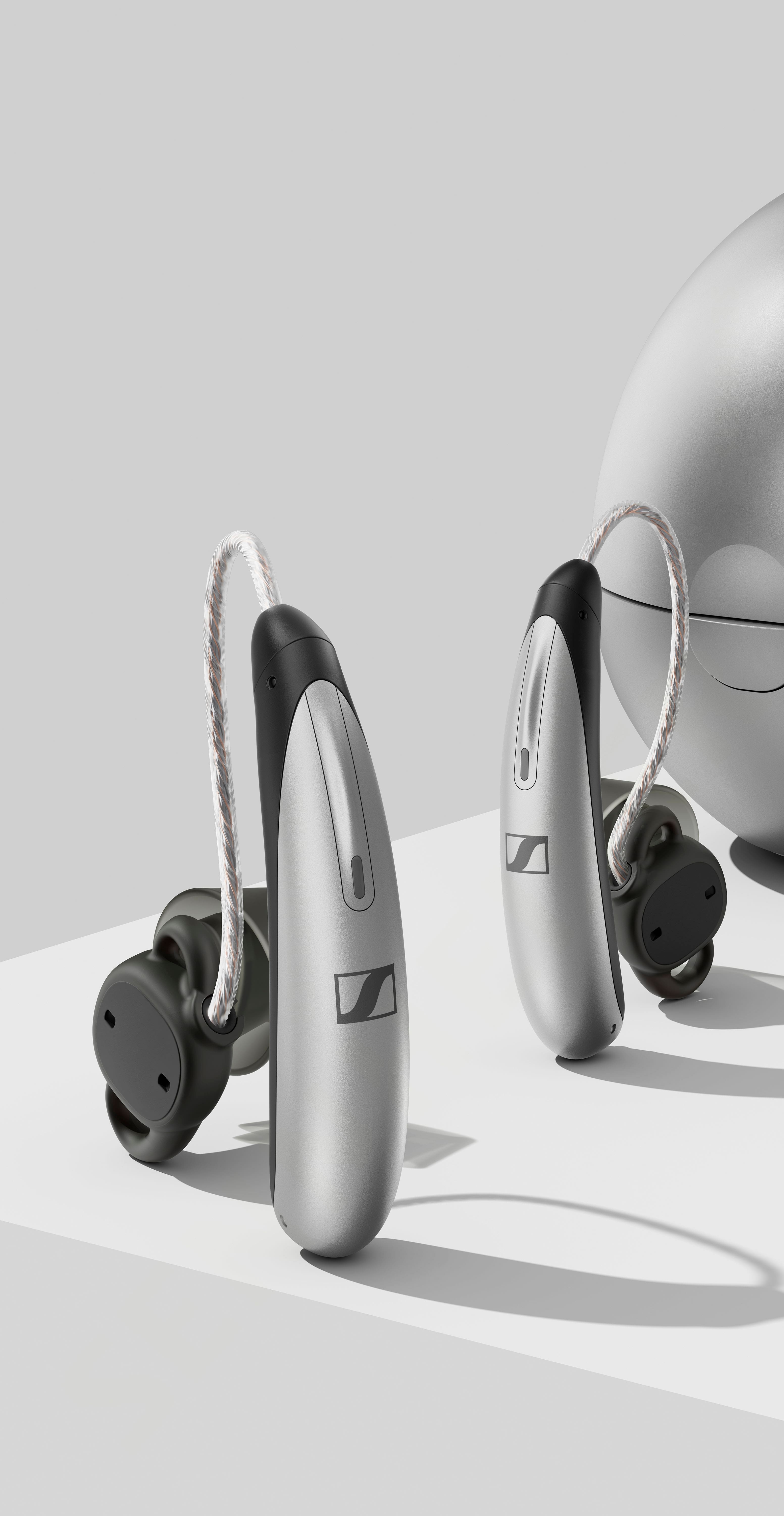 Alt View 21. Sennheiser - All-Day Clear Slim - OTC Self-Fitting Hearing Aid for Mild to Moderate Hearing Loss – All-Day Wear & Bluetooth - Gray.