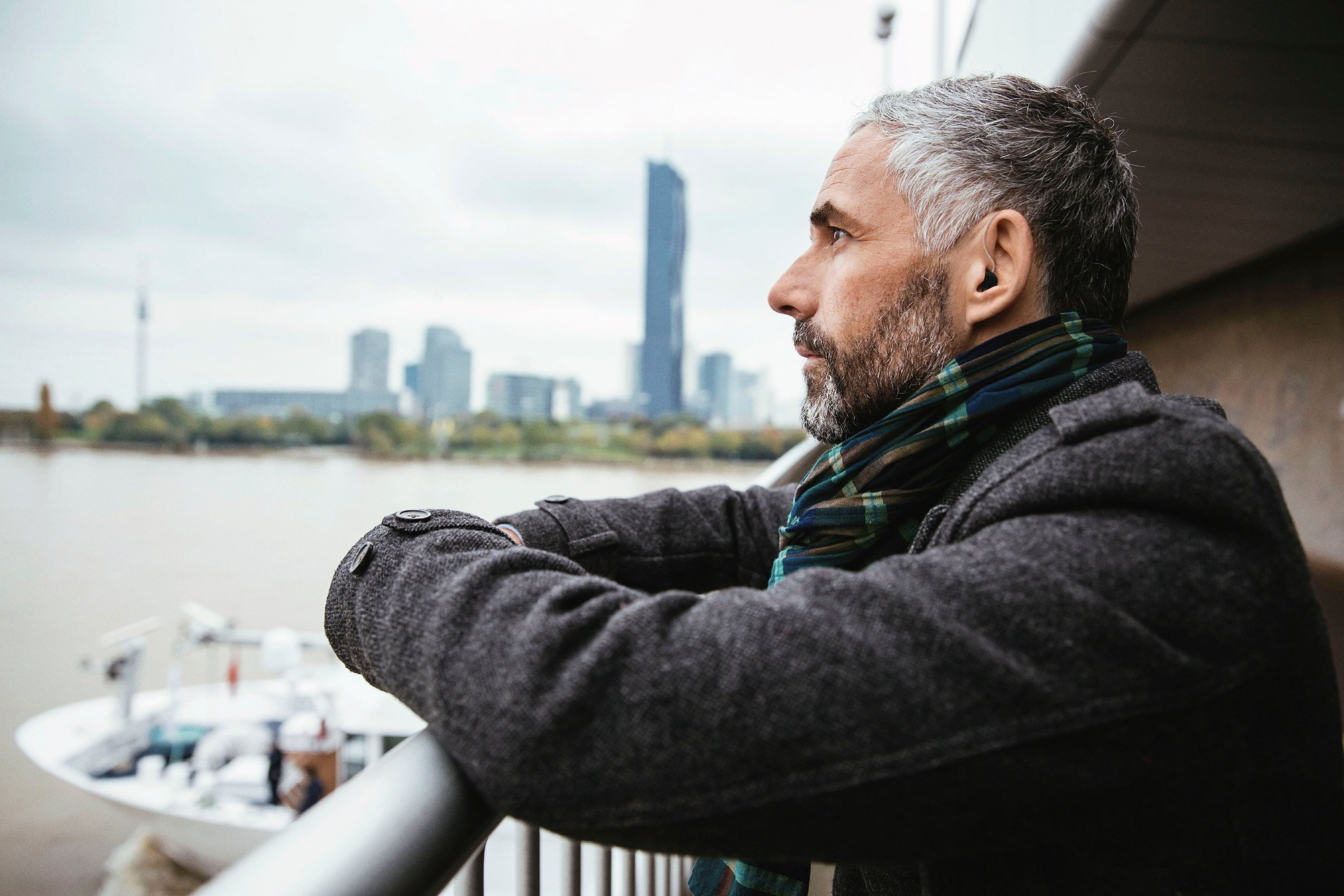 Alt View 31. Sennheiser - All-Day Clear Slim - OTC Self-Fitting Hearing Aid for Mild to Moderate Hearing Loss – All-Day Wear & Bluetooth - Gray.