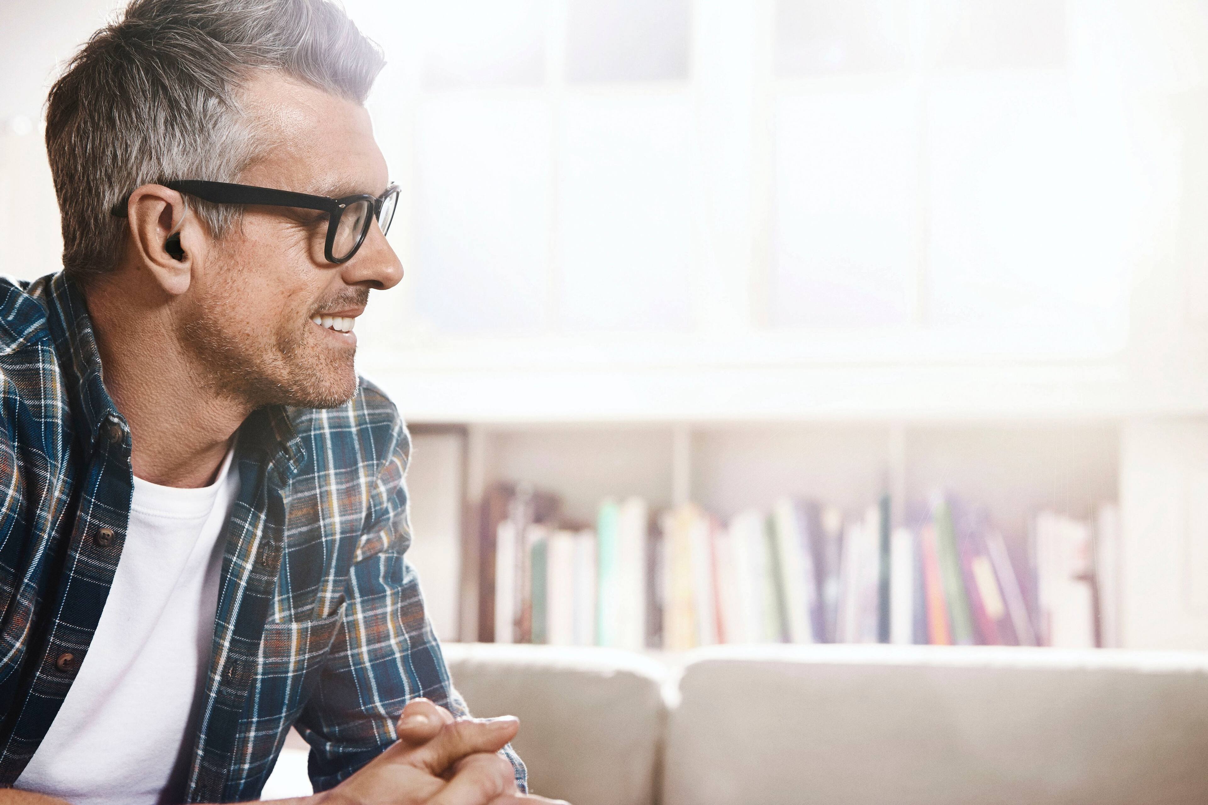 Alt View 32. Sennheiser - All-Day Clear Slim - OTC Self-Fitting Hearing Aid for Mild to Moderate Hearing Loss – All-Day Wear & Bluetooth - Gray.