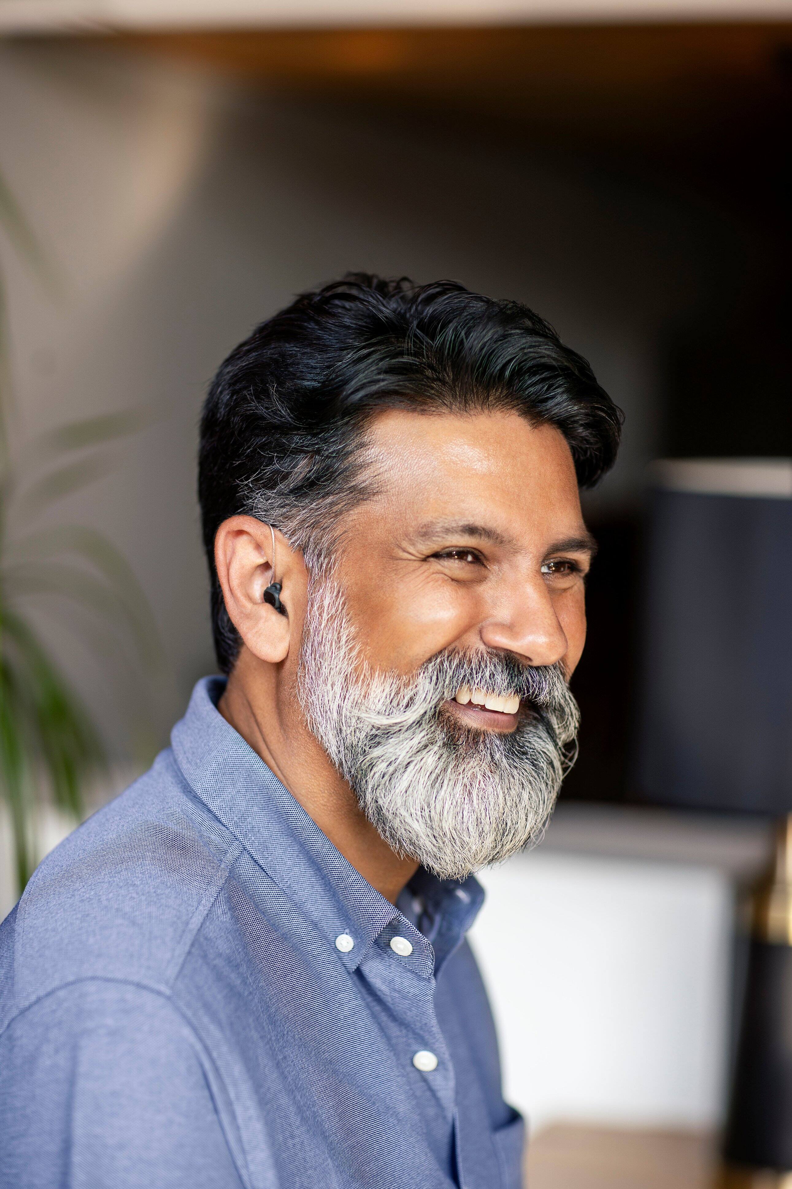 Alt View 39. Sennheiser - All-Day Clear Slim - OTC Self-Fitting Hearing Aid for Mild to Moderate Hearing Loss – All-Day Wear & Bluetooth - Gray.