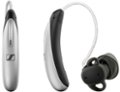 Left. Sennheiser - All-Day Clear Slim - OTC Self-Fitting Hearing Aid for Mild to Moderate Hearing Loss – All-Day Wear & Bluetooth - Gray.