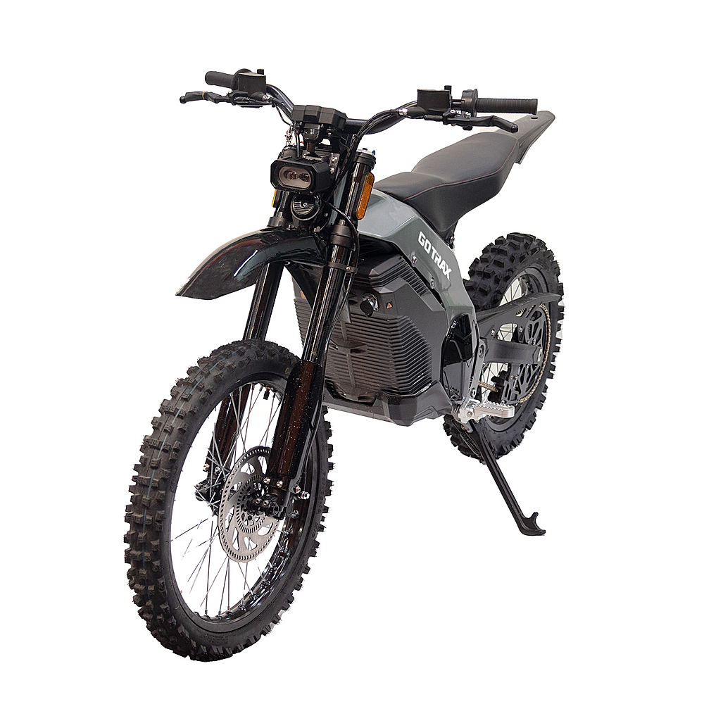 GoTrax Everest Electric Dirt Bike w/ 50 mi Max Range and 53 mph Max Speed Gray GT-EVEREST-GRAY