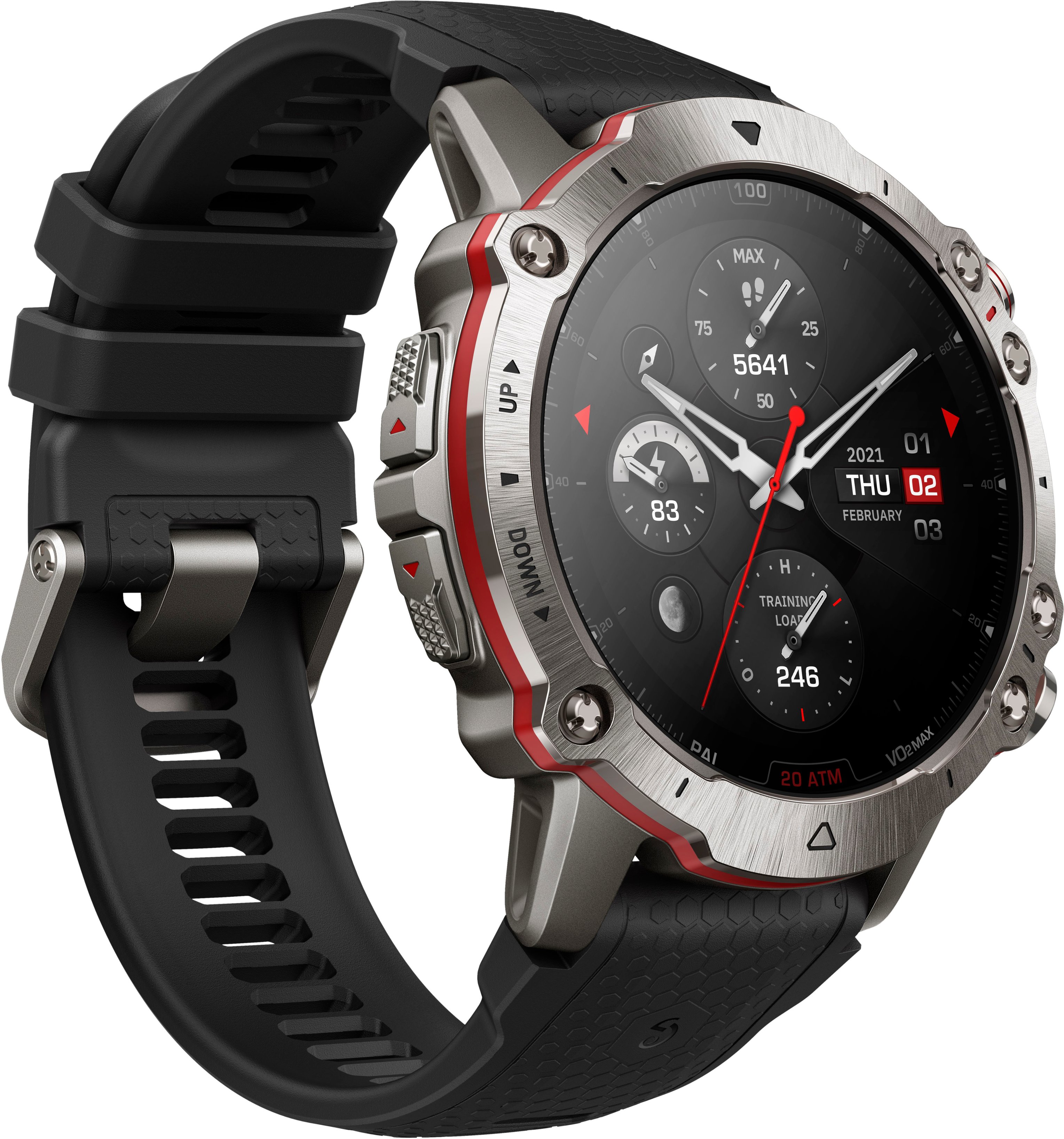 Amazfit Falcon Premium Military Smart Watch, Offline Map Support, Titanium  Body, 14 Days Battery Life, Dual-Band & 6 Satellite Positioning, Strength