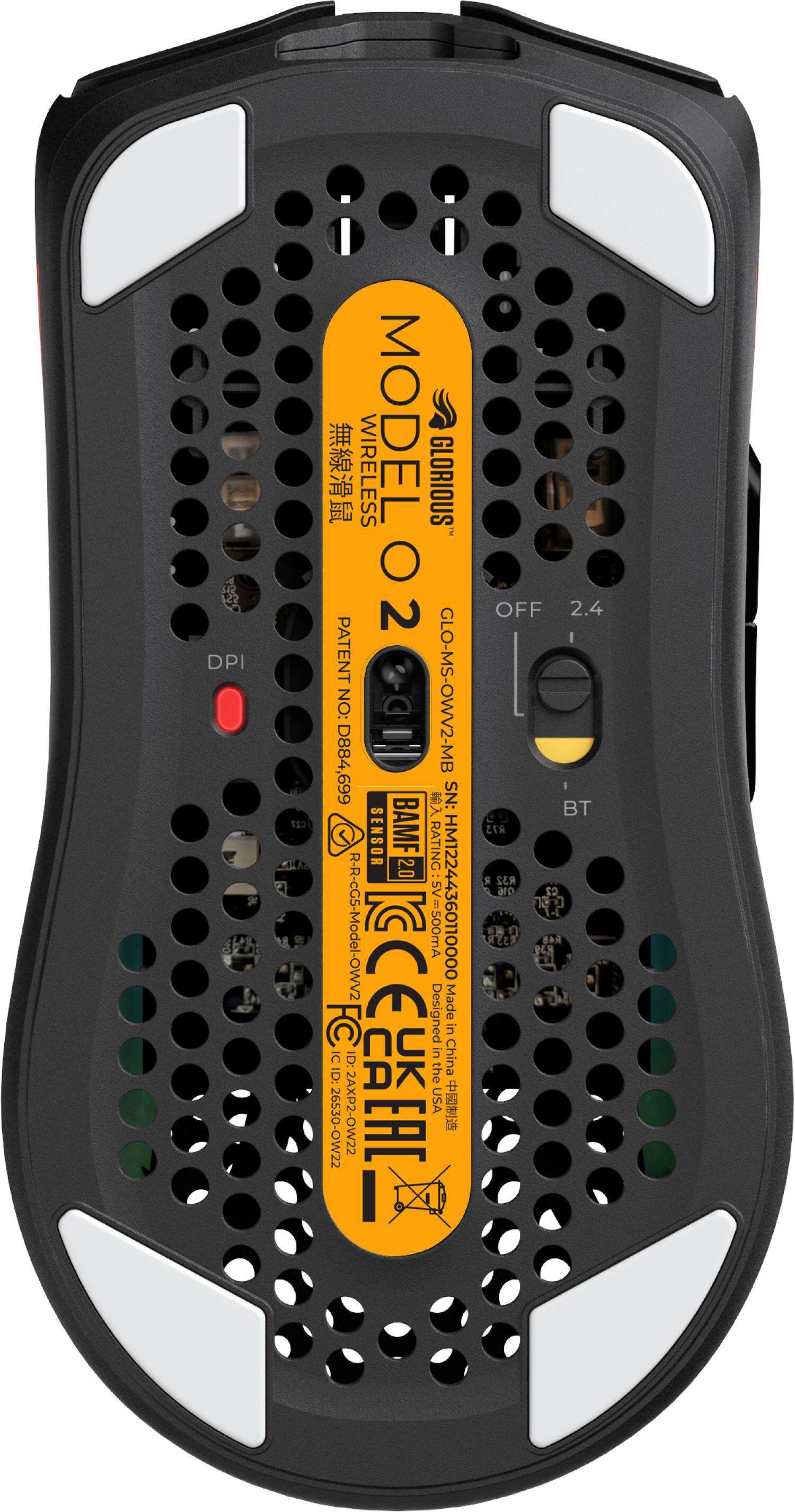 Back. Glorious - Model O 2 Lightweight Wireless Optical Gaming Mouse with BAMF 2.0 Sensor - Matte Black.