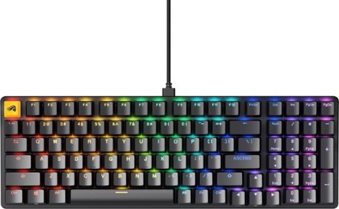 Glorious - GMMK 2 Prebuilt 96% Full Size Wired  Mechanical Linear Switch Gaming Keyboard with Hotswappable Switches - Black