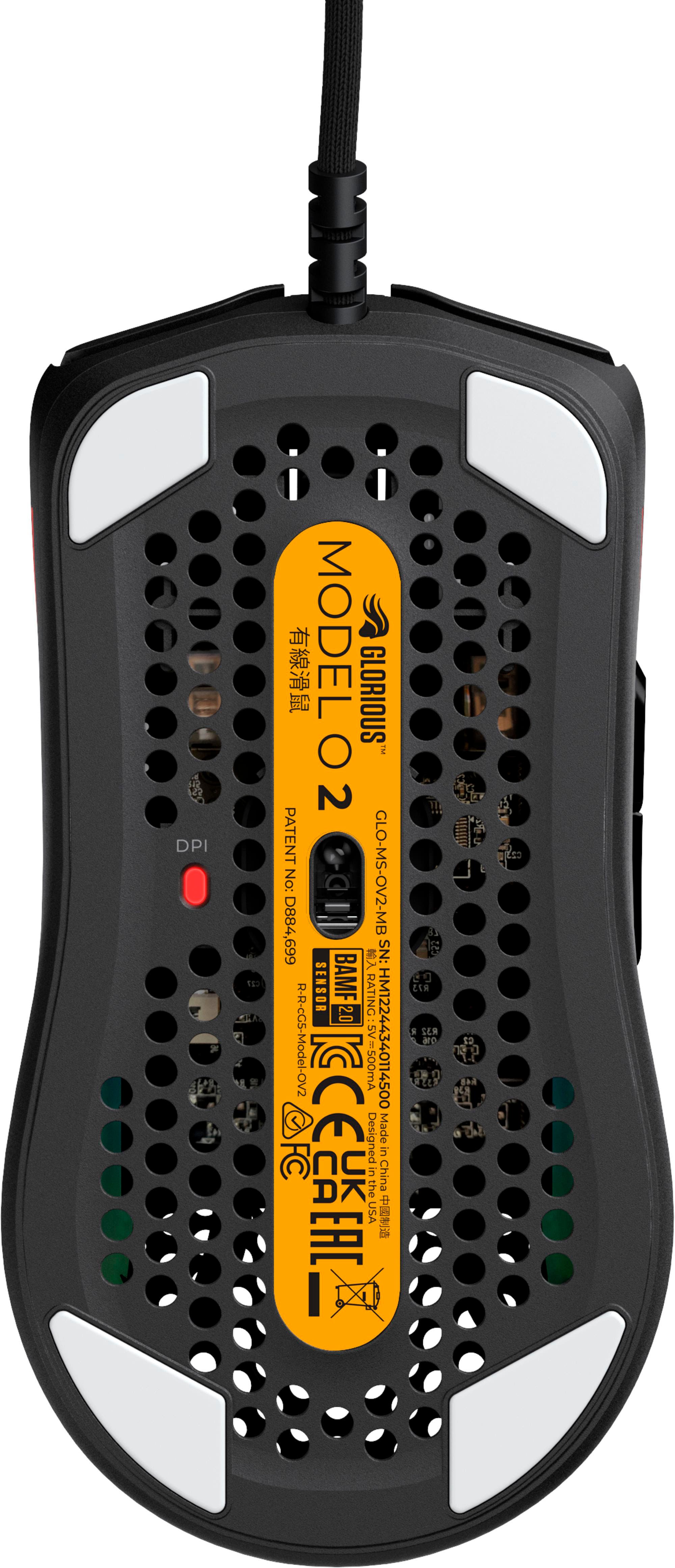 Back. Glorious - Model O 2 Lightweight Wired Optical Gaming Mouse with BAMF 2.0 Sensor - Matte Black.